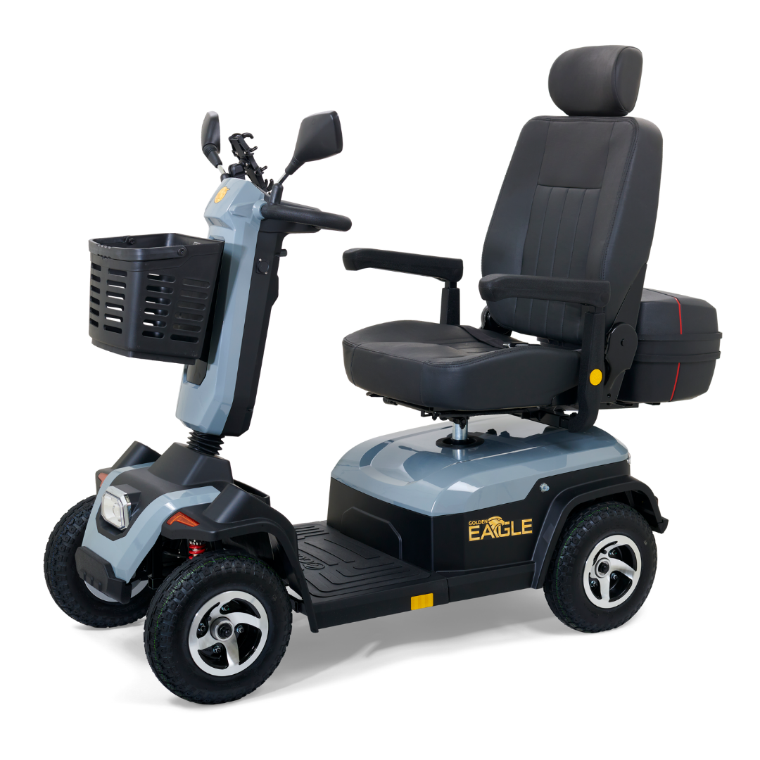 Golden Technologies Heavy Duty Golden Eagle Mobility Scooter - Stone Gray left